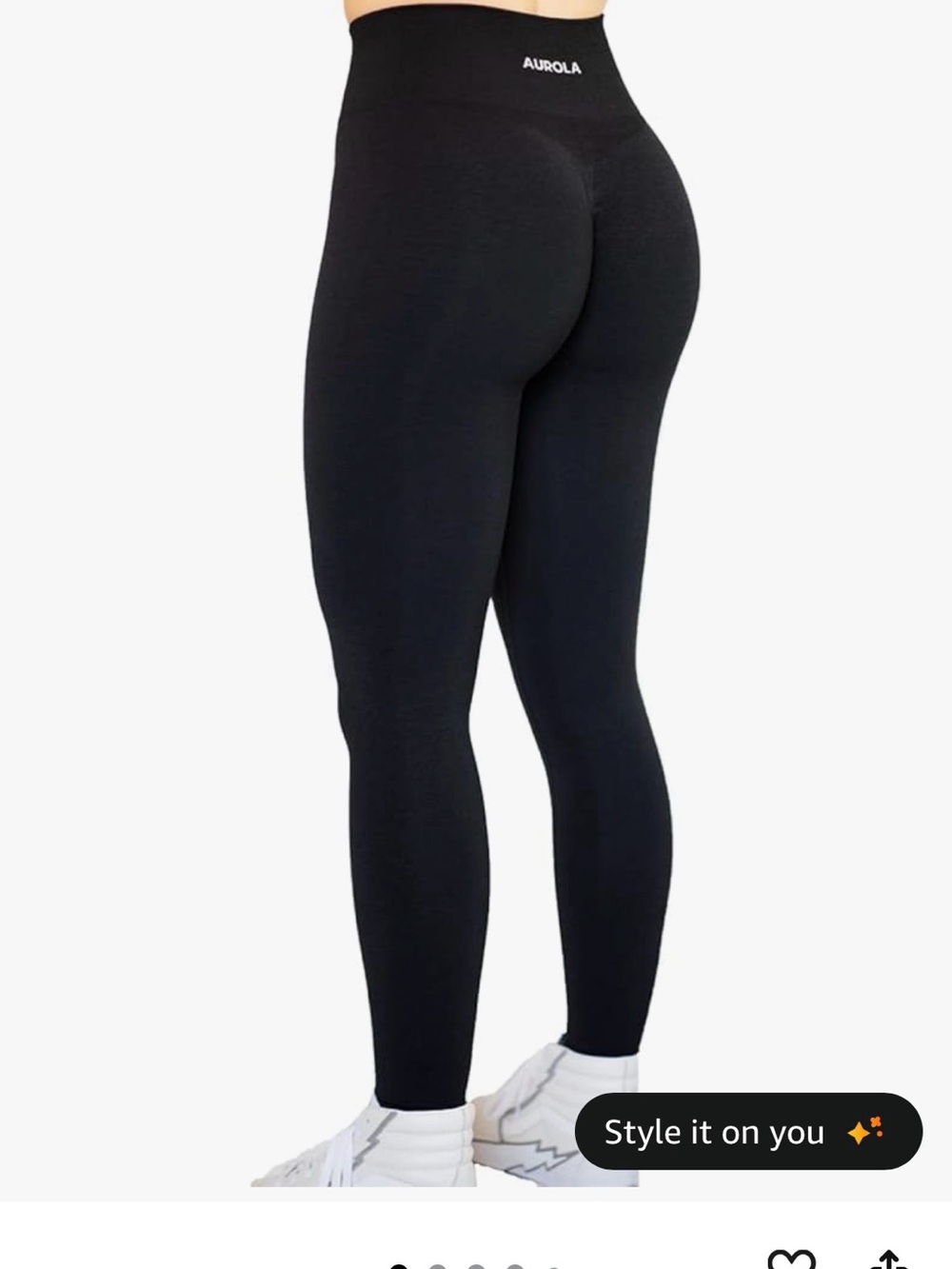 AUROLA High-Waist Black Sculpting Leggings